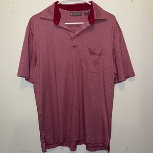 Red Polo Shirt with Pocket